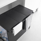 3-Compartment Trash Can with Casters