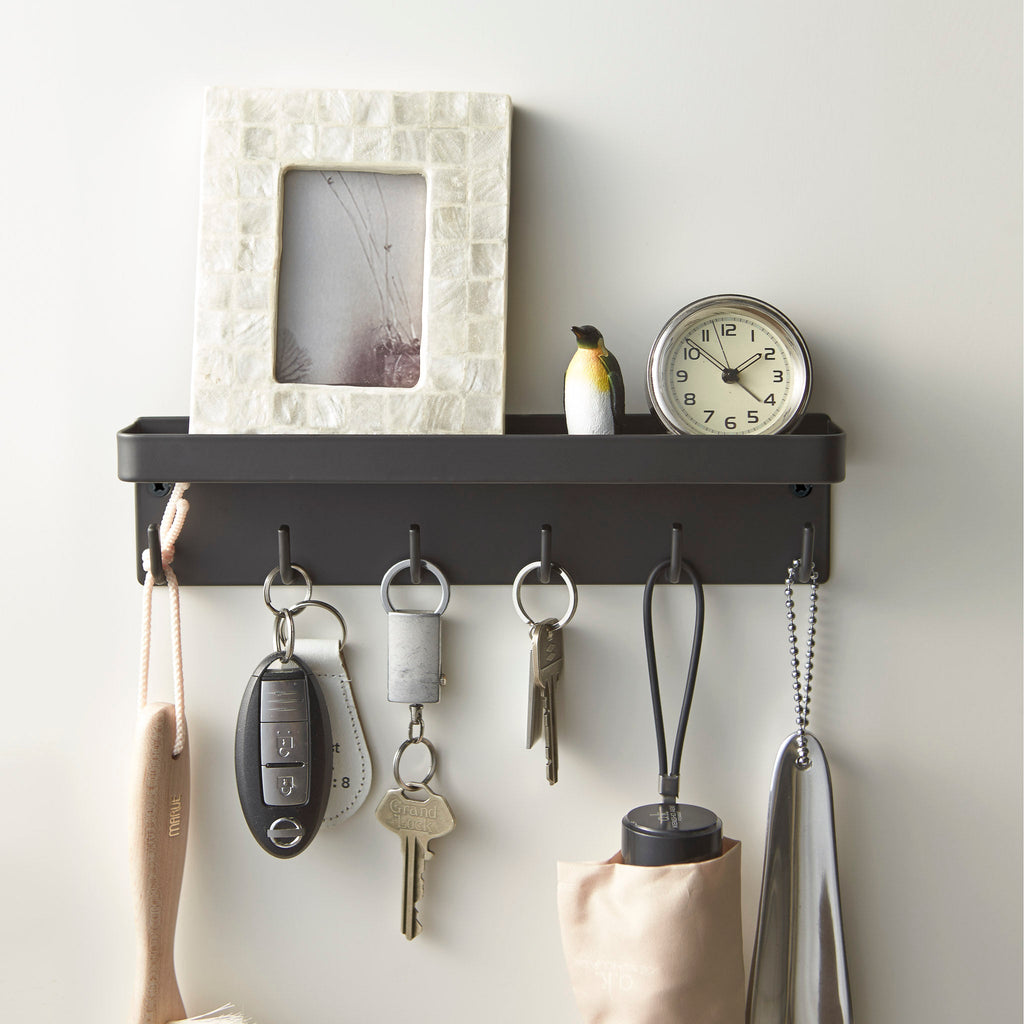 Magnetic Key Hooks with Tray