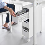 3-Tiered Storage Basket Stand with Casters