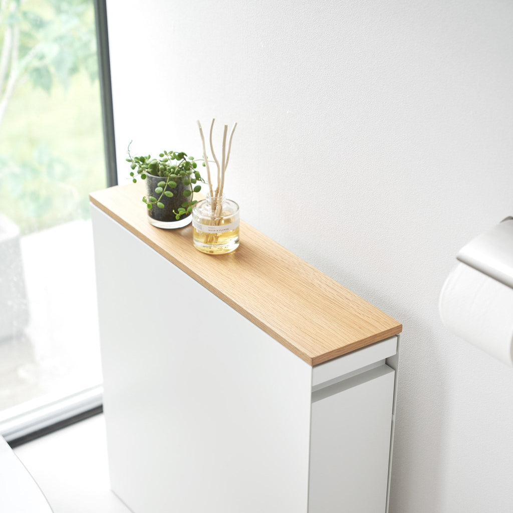 Sliding Wood-Top Storage Rack