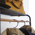 Leaning Coat Rack with Shelf