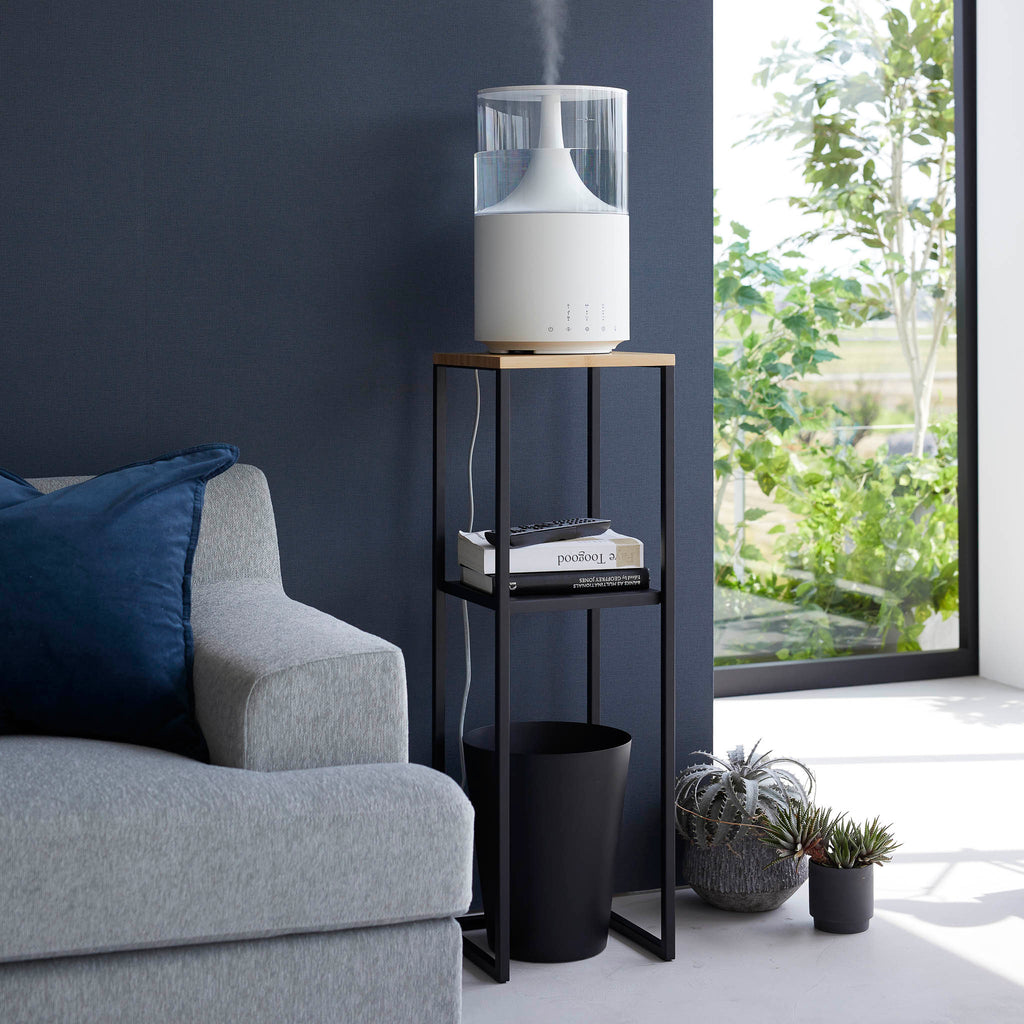 2-Tiered Wood-Top Shelf