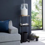 2-Tiered Wood-Top Shelf