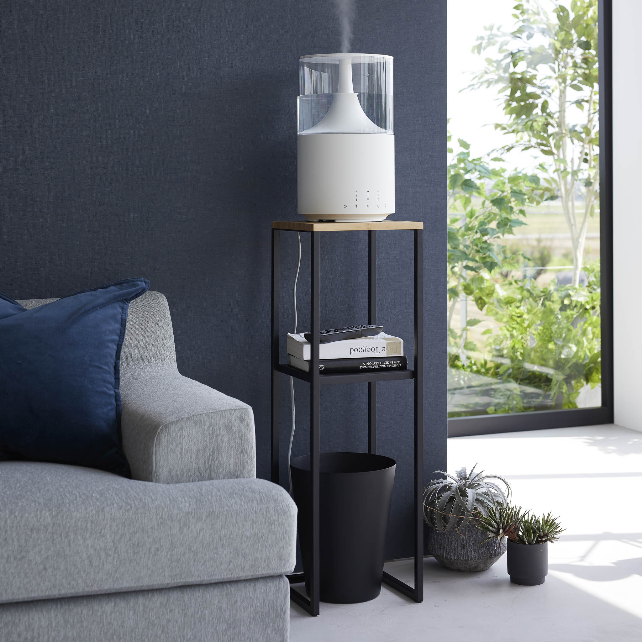 2-Tiered Wood-Top Shelf