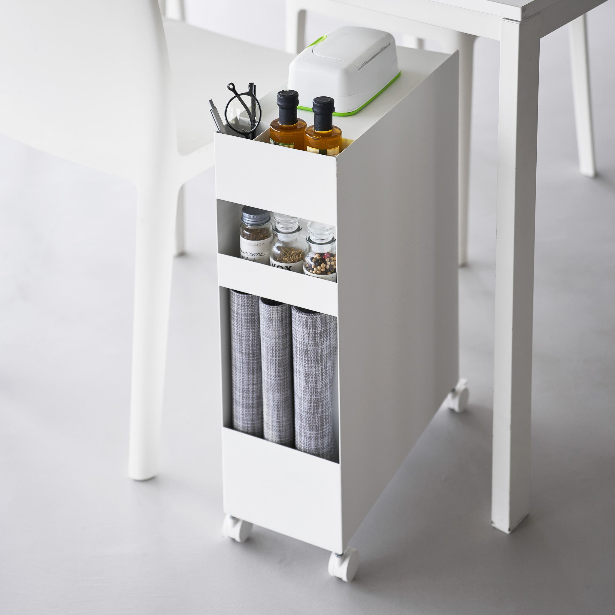 3-Tiered Storage Basket Stand with Casters