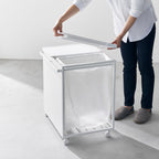 2-Compartment Trash Can with Casters