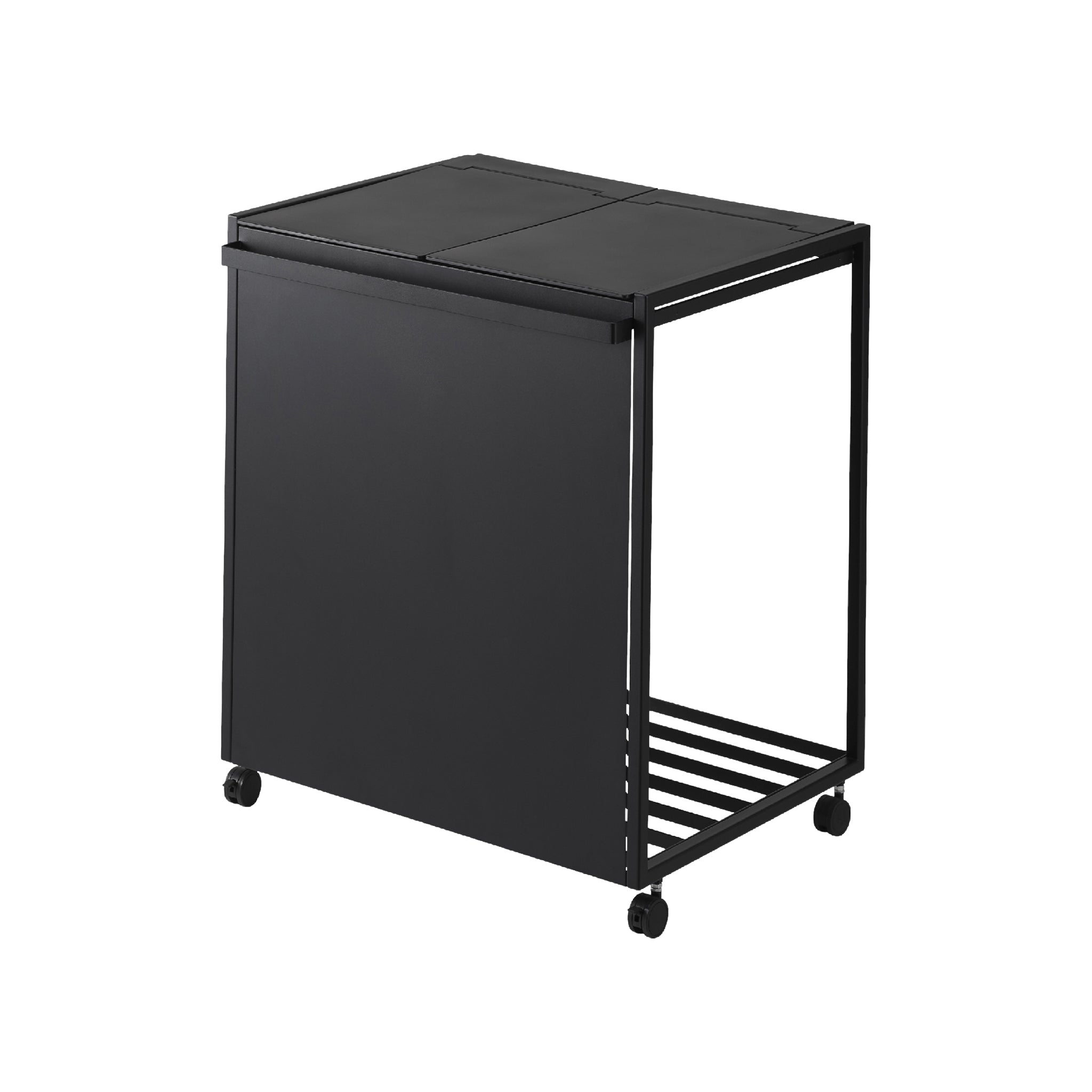 2-Compartment Trash Can with Casters