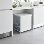 2-Compartment Trash Can with Casters