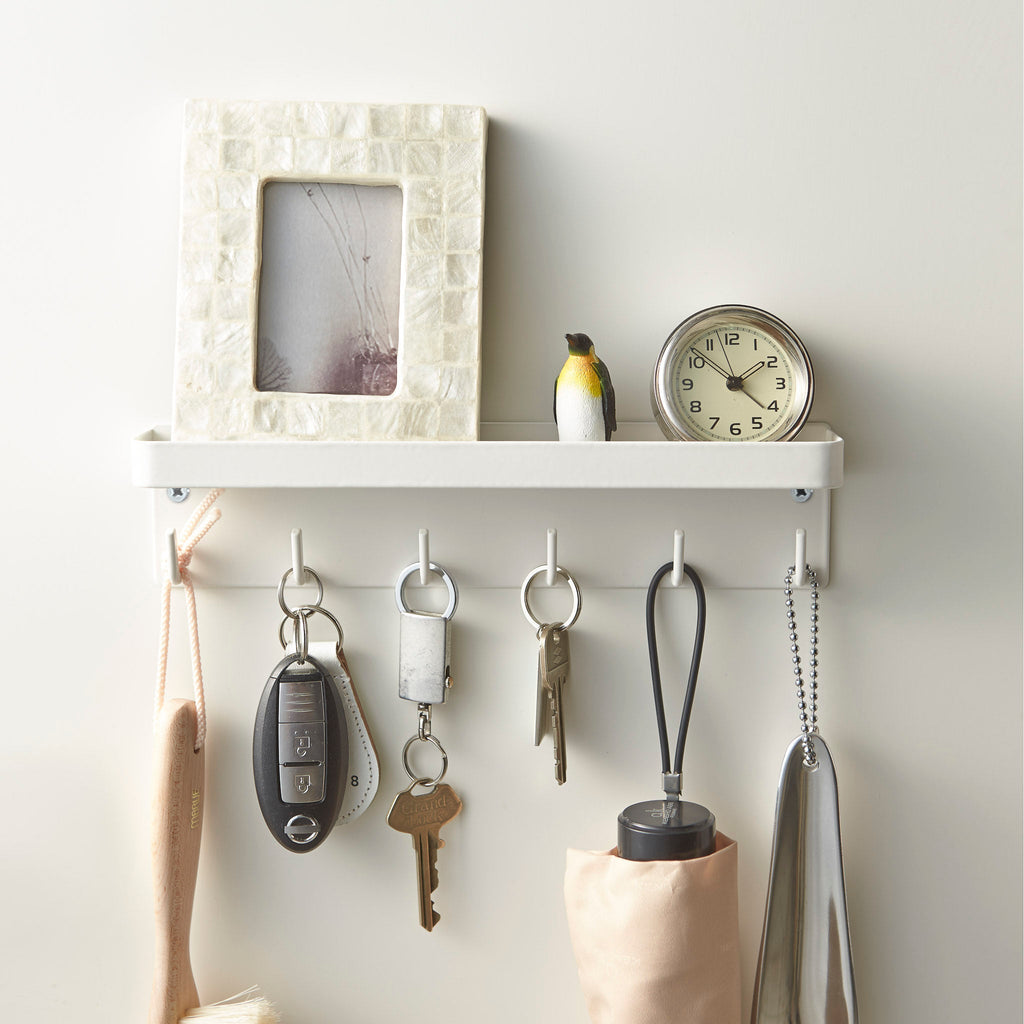 Magnetic Key Hooks with Tray
