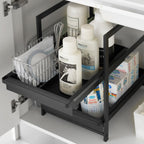 2-Tiered Sliding Under-Sink Organizer