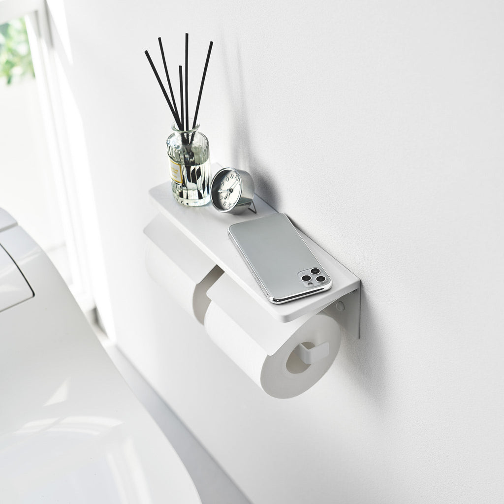 Wall-Mounted Double Toilet Paper Holder