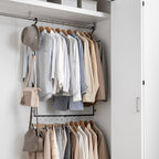 2-Tiered Extendable Closet Rack