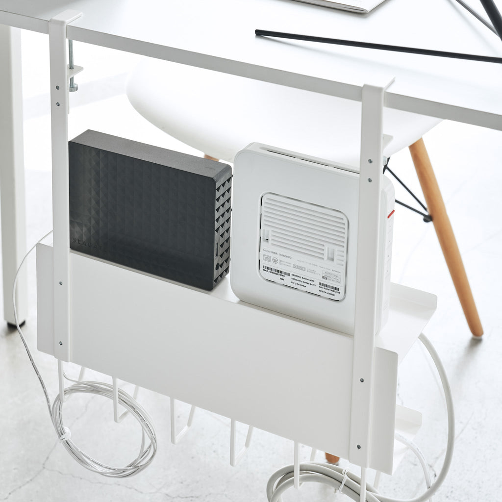 Under-Desk Cable & Router Organizer