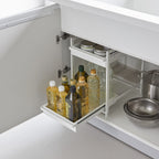 2-Tiered Sliding Under-Sink Organizer