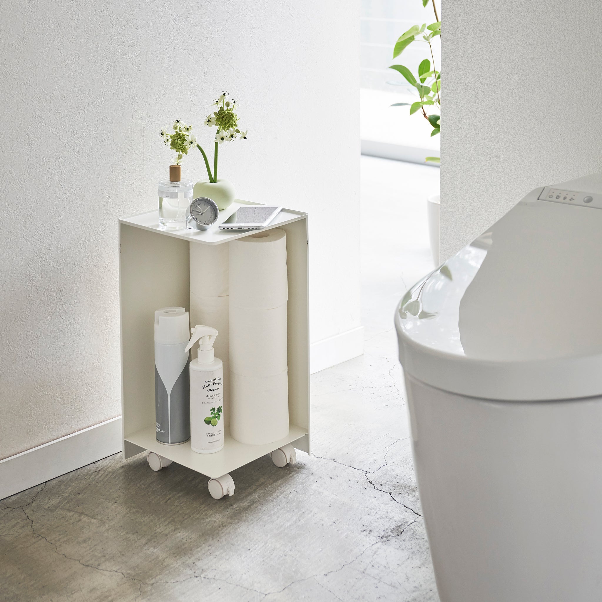 Toilet Paper Stocker with Casters