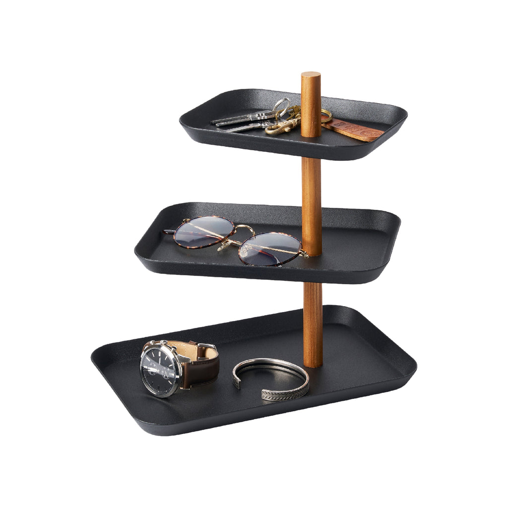 3-Tiered Accessory Stand with Rotatable Trays