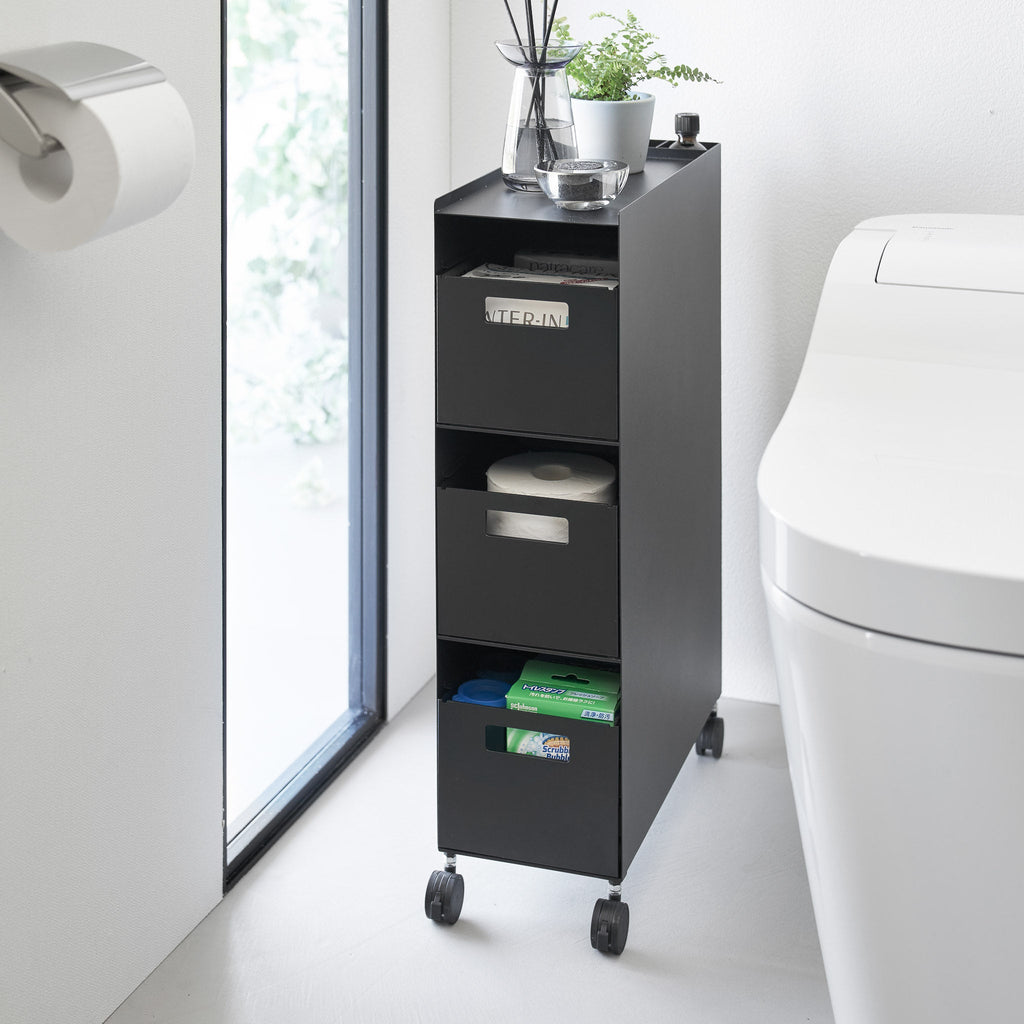 3-Tiered Storage Basket Stand with Casters