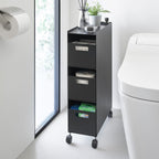 3-Tiered Storage Basket Stand with Casters