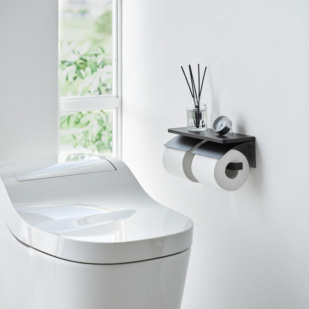 Wall-Mounted Double Toilet Paper Holder