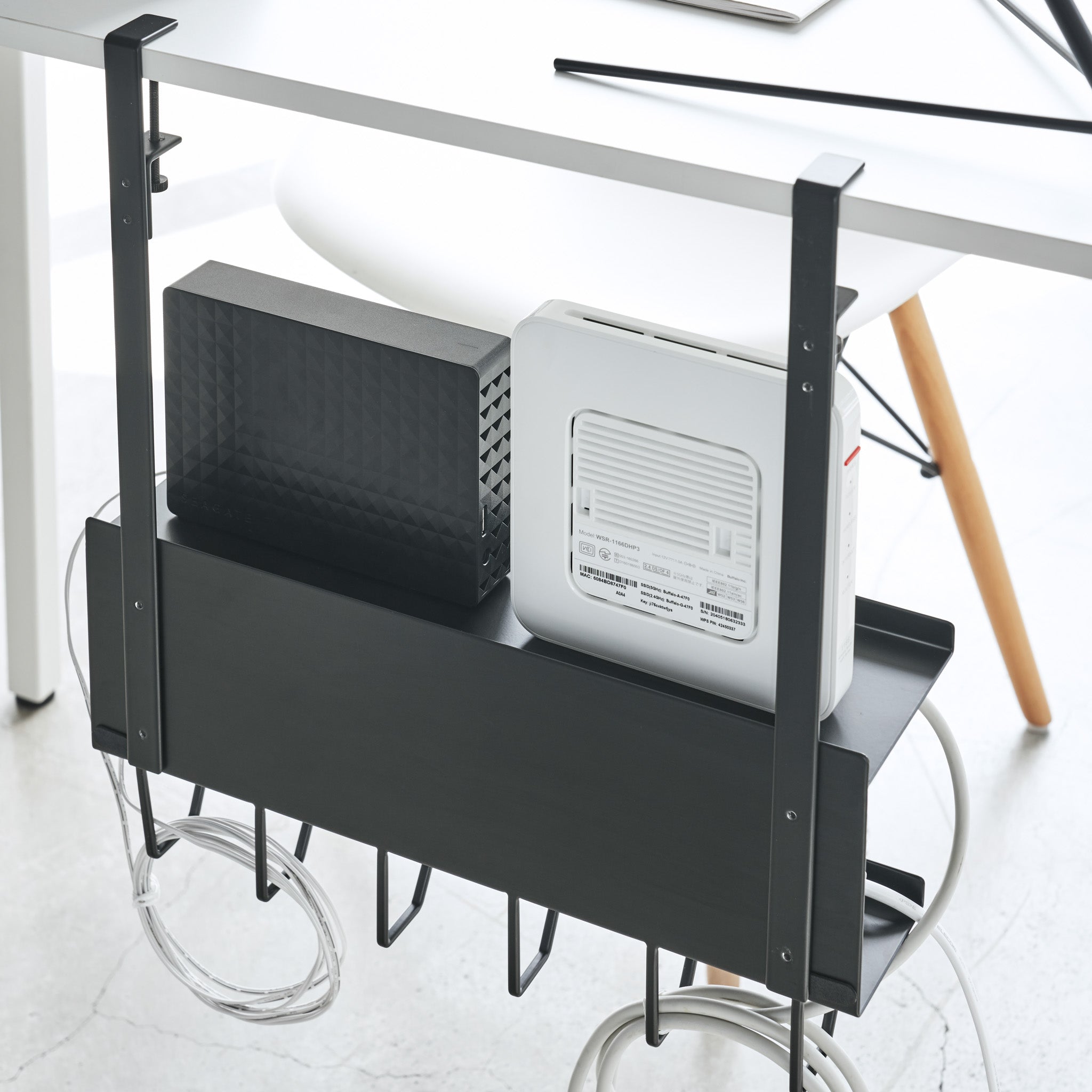Under-Desk Cable & Router Organizer