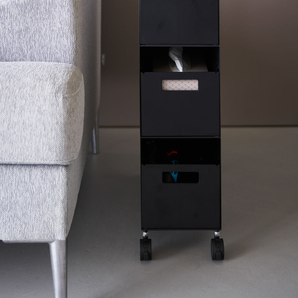 3-Tiered Storage Basket Stand with Casters