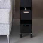 3-Tiered Storage Basket Stand with Casters