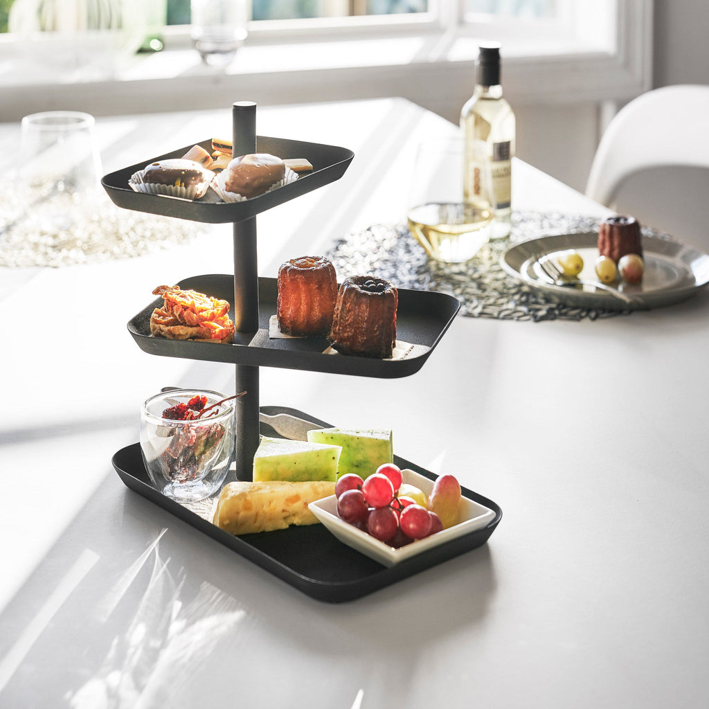 3-Tiered Serving Stand with Rotatable Trays