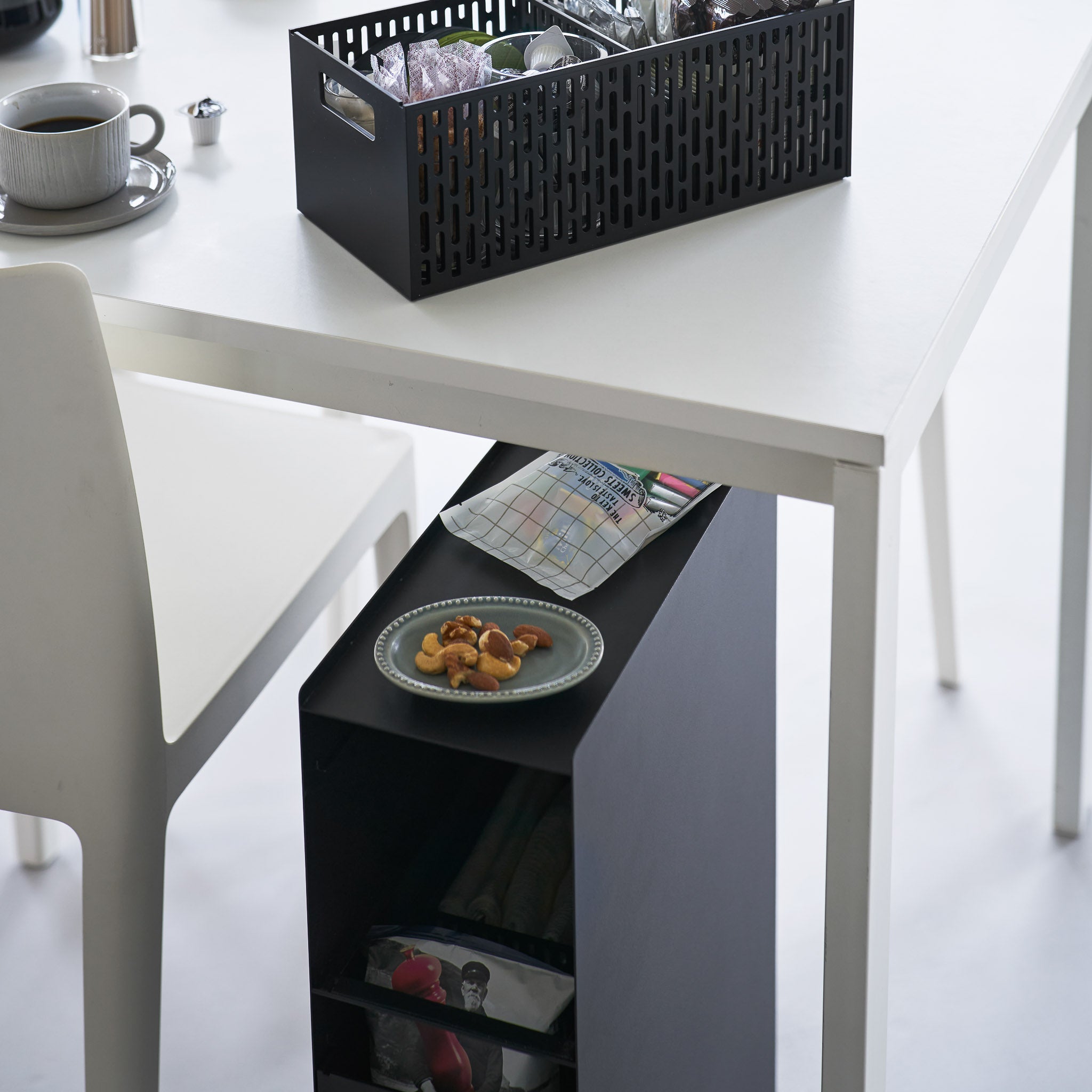 3-Tiered Storage Basket Stand with Casters