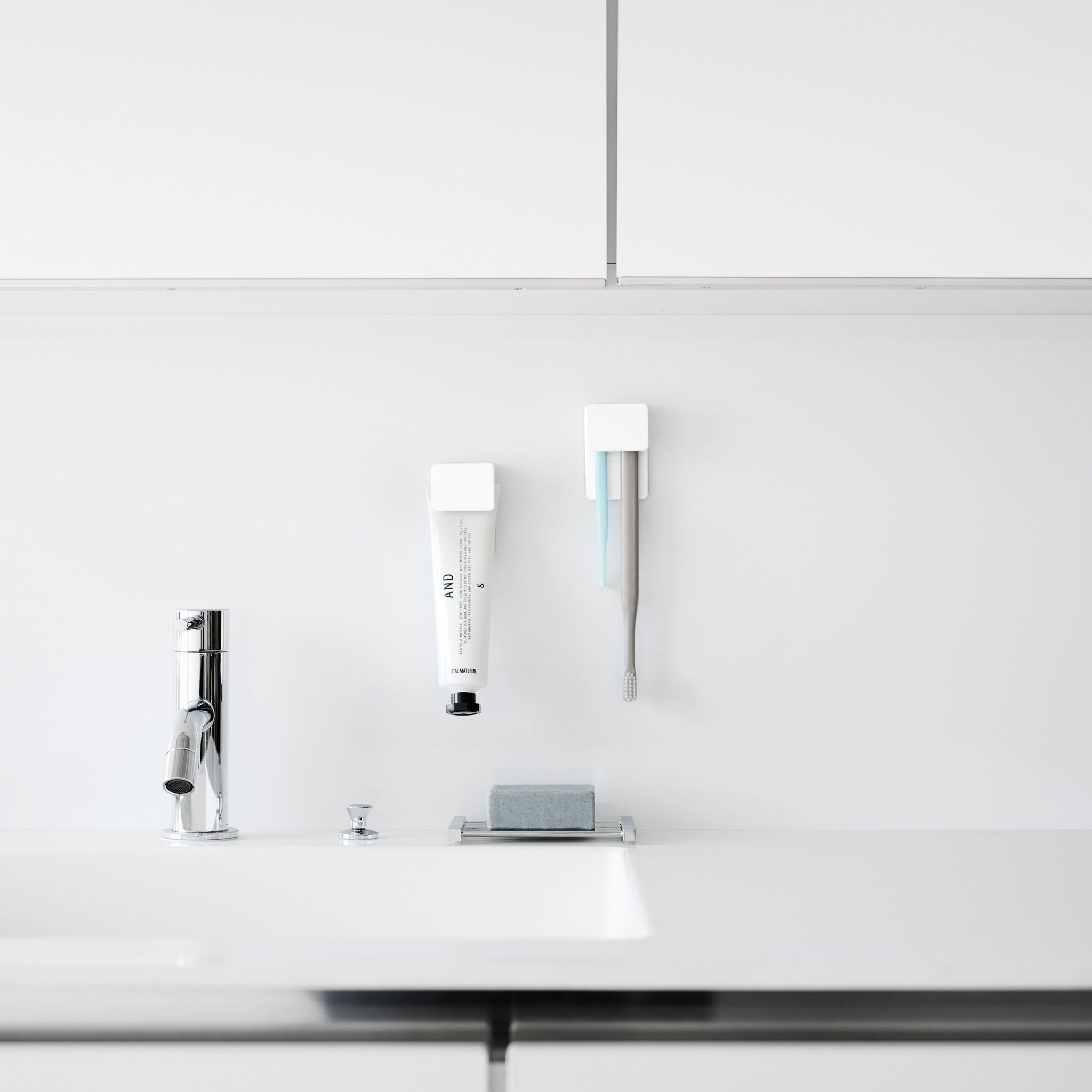 Film Hook Toothbrush & Toothpaste Holder (Set of 2)