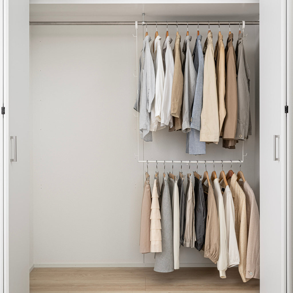 2-Tiered Extendable Closet Rack