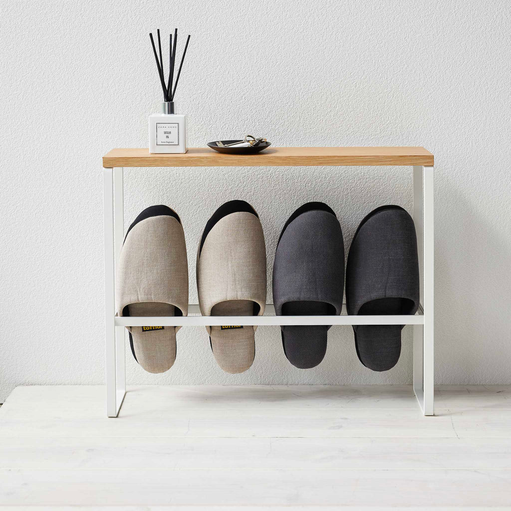 Wood-Top Slipper Rack
