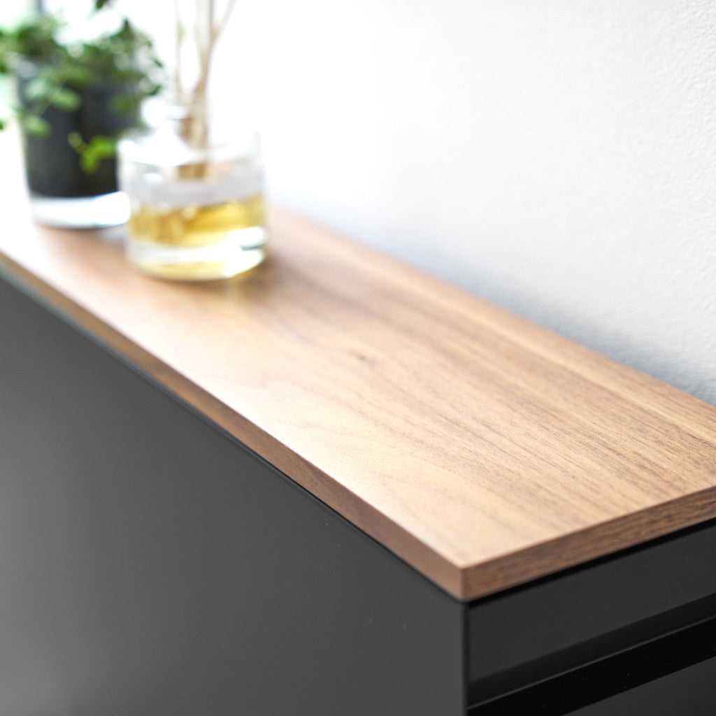 Sliding Wood-Top Storage Rack