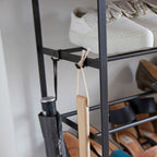 6-Tiered Wood-Top Shoe Rack