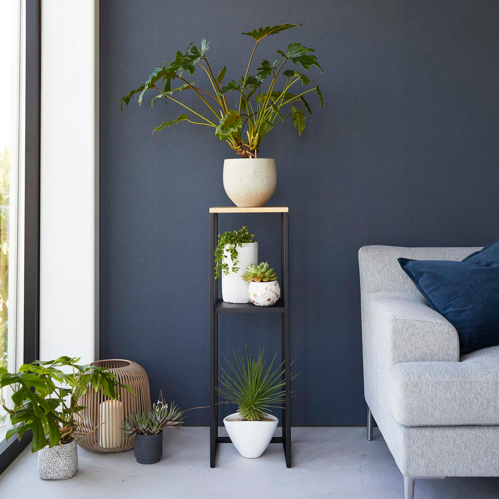 2-Tiered Wood-Top Shelf