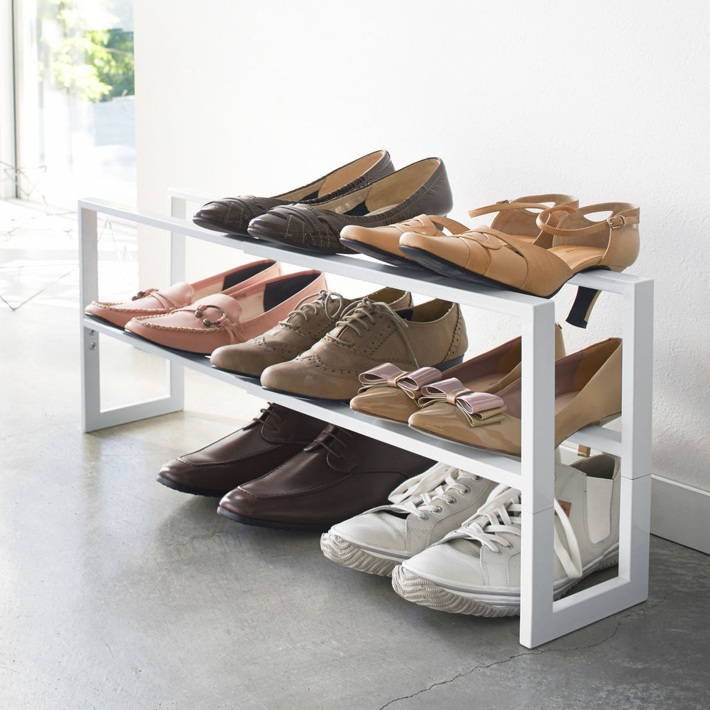 2-Tiered Extendable Shoe Rack