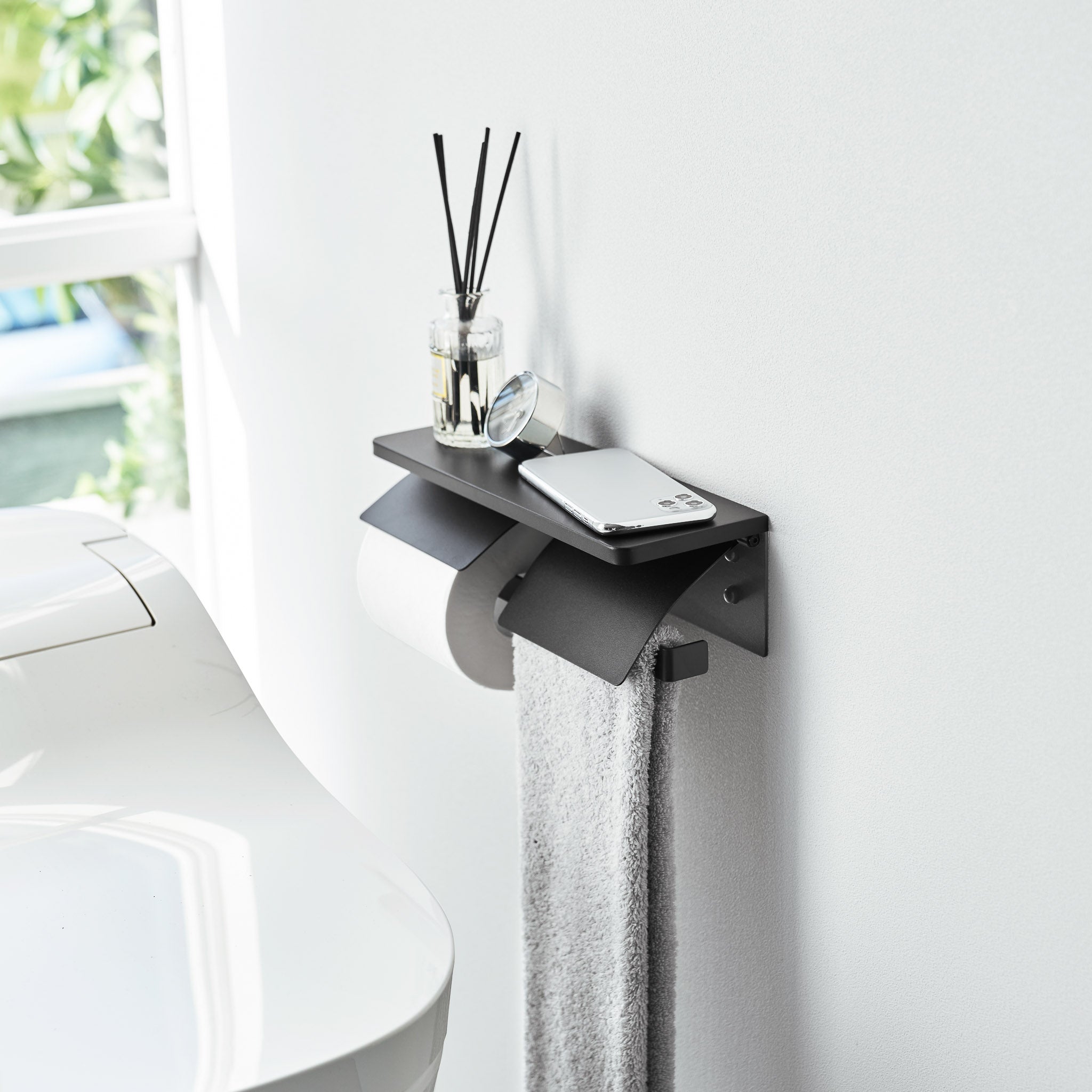Wall-Mounted Double Toilet Paper Holder