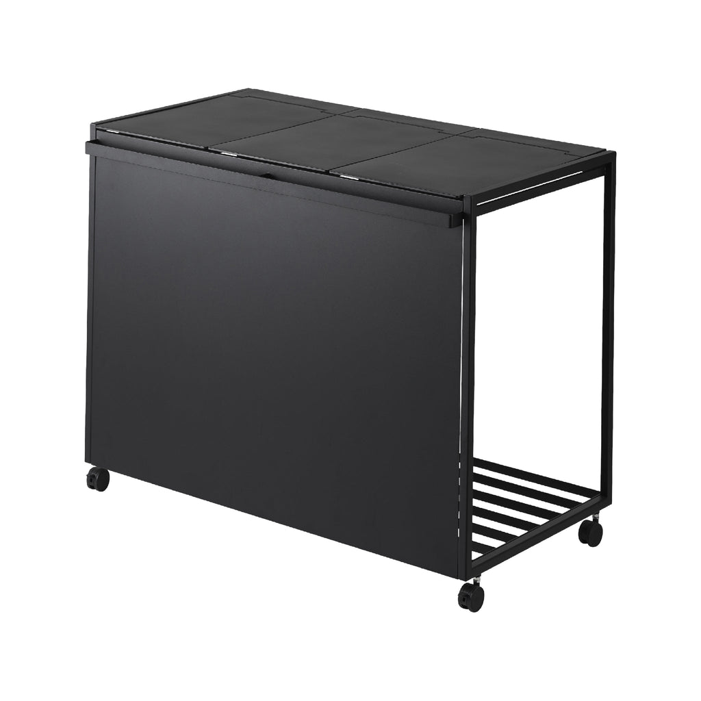 3-Compartment Trash Can with Casters