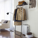 Leaning Coat Rack with Shelf