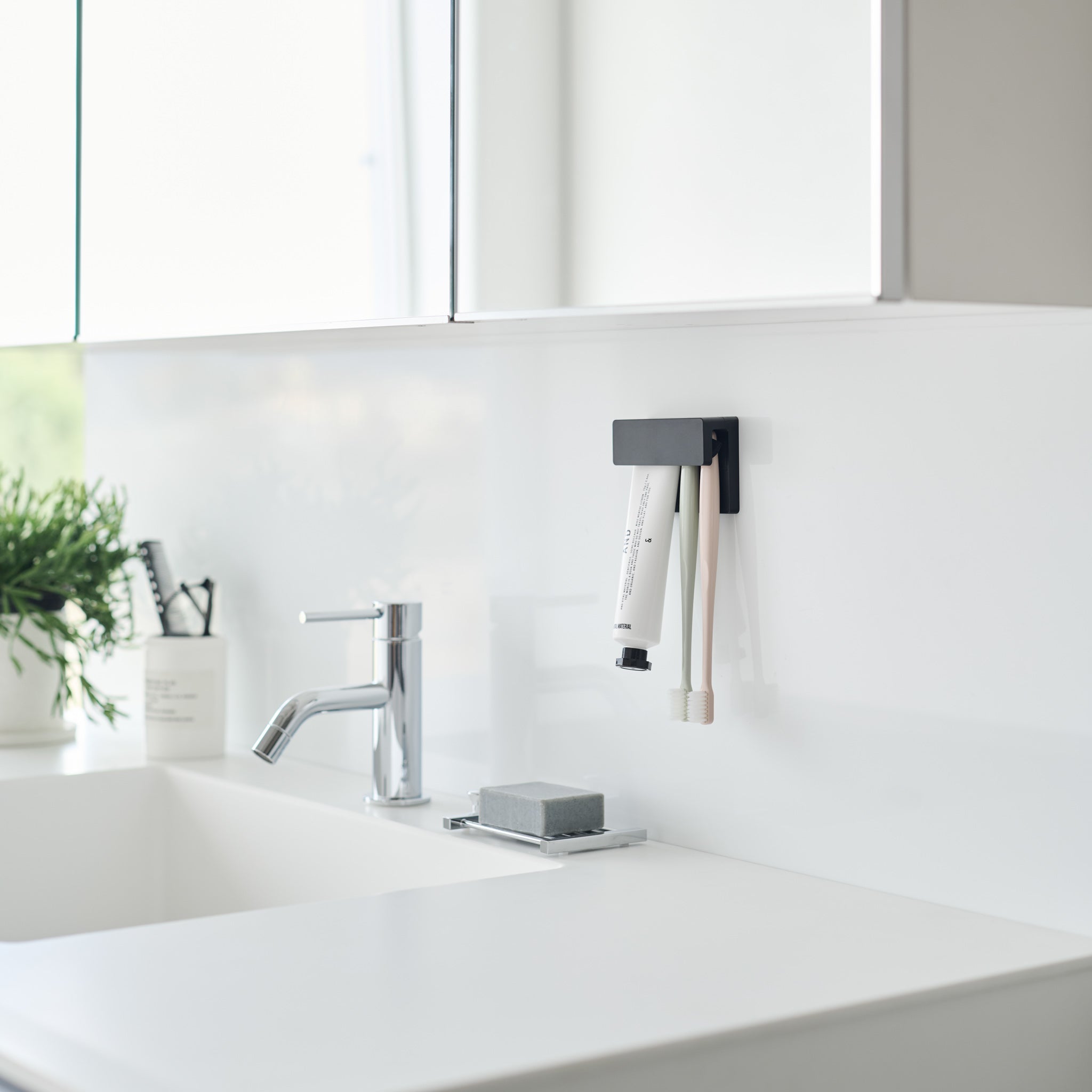 Film Hook Wide Toothbrush & Toothpaste Holder