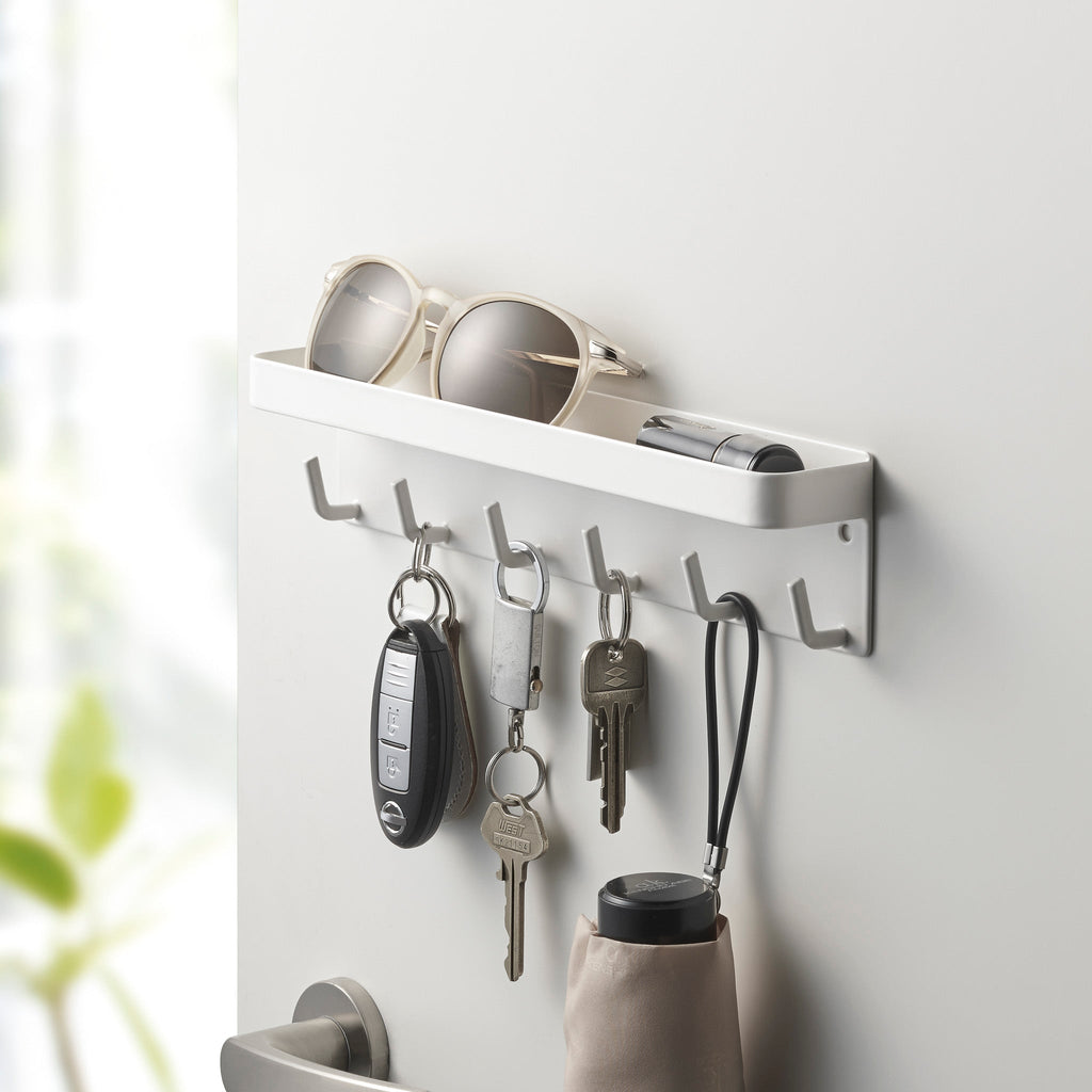Magnetic Key Hooks with Tray