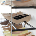 5-Tiered Wood-Top Shoe Rack with Casters