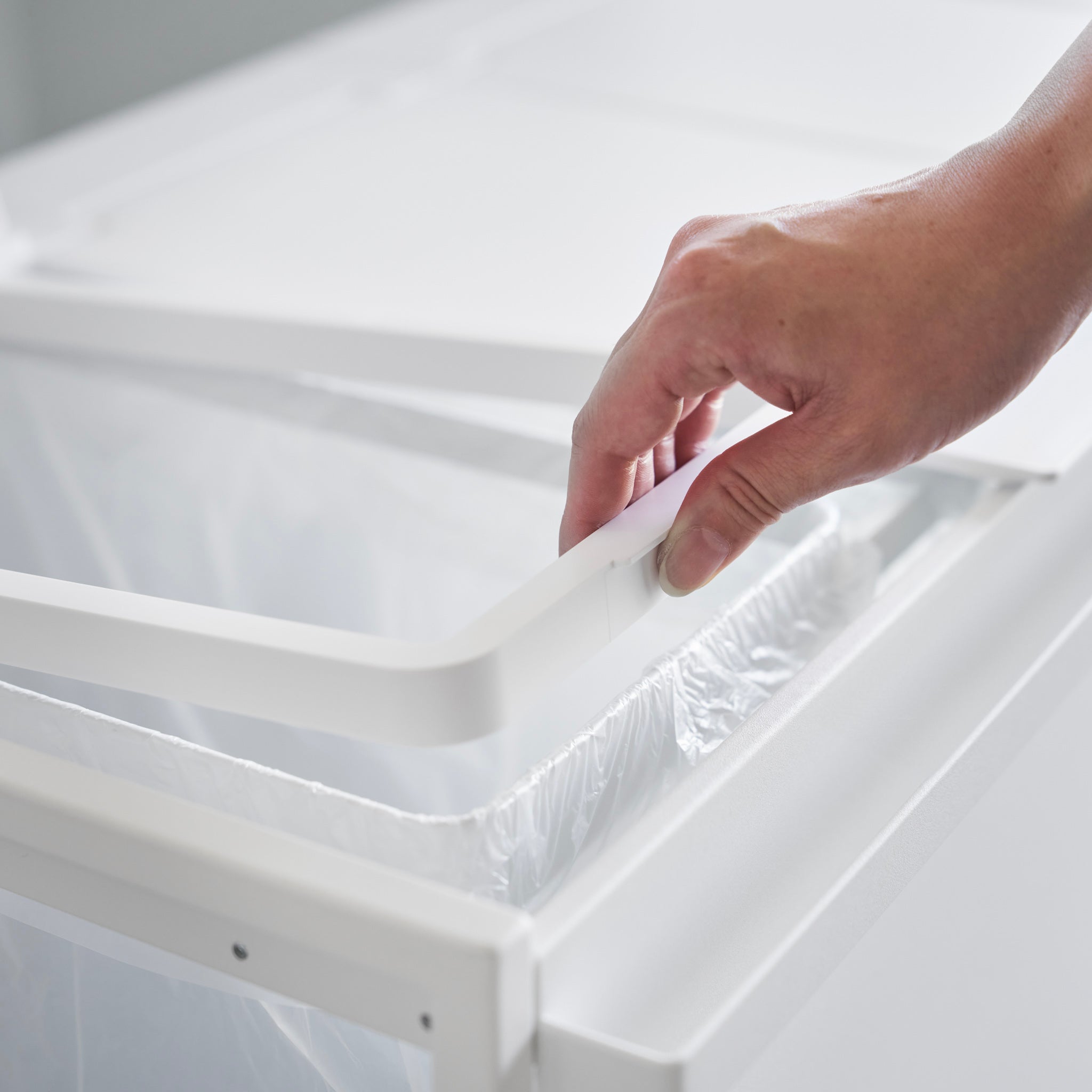 3-Compartment Trash Can with Casters