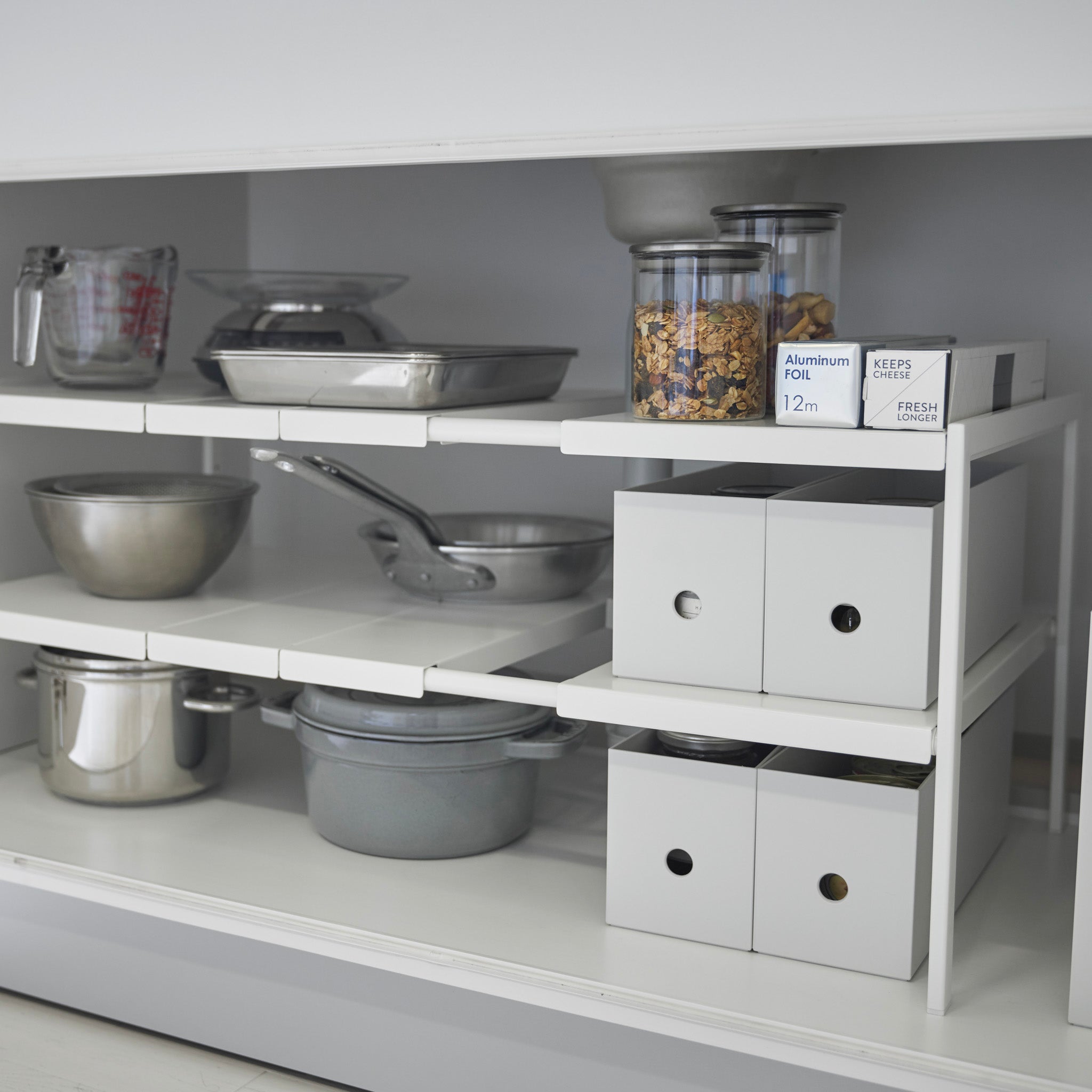 2-Tiered Extendable Under-Sink Organizer