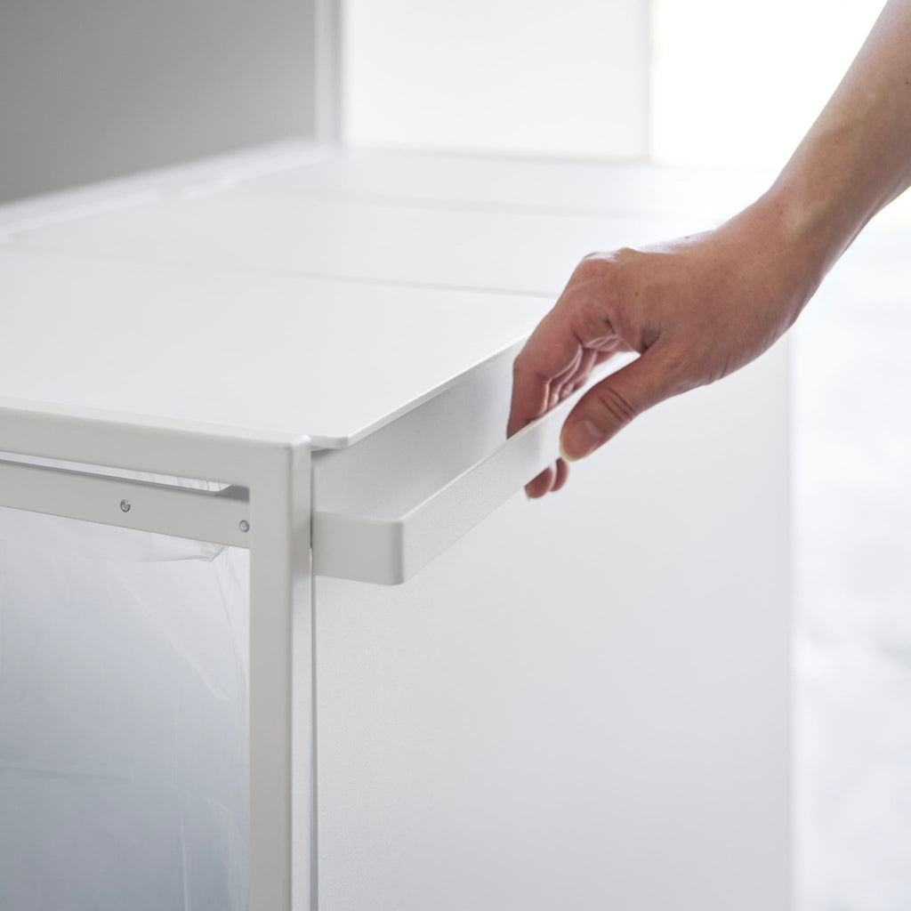 3-Compartment Trash Can with Casters