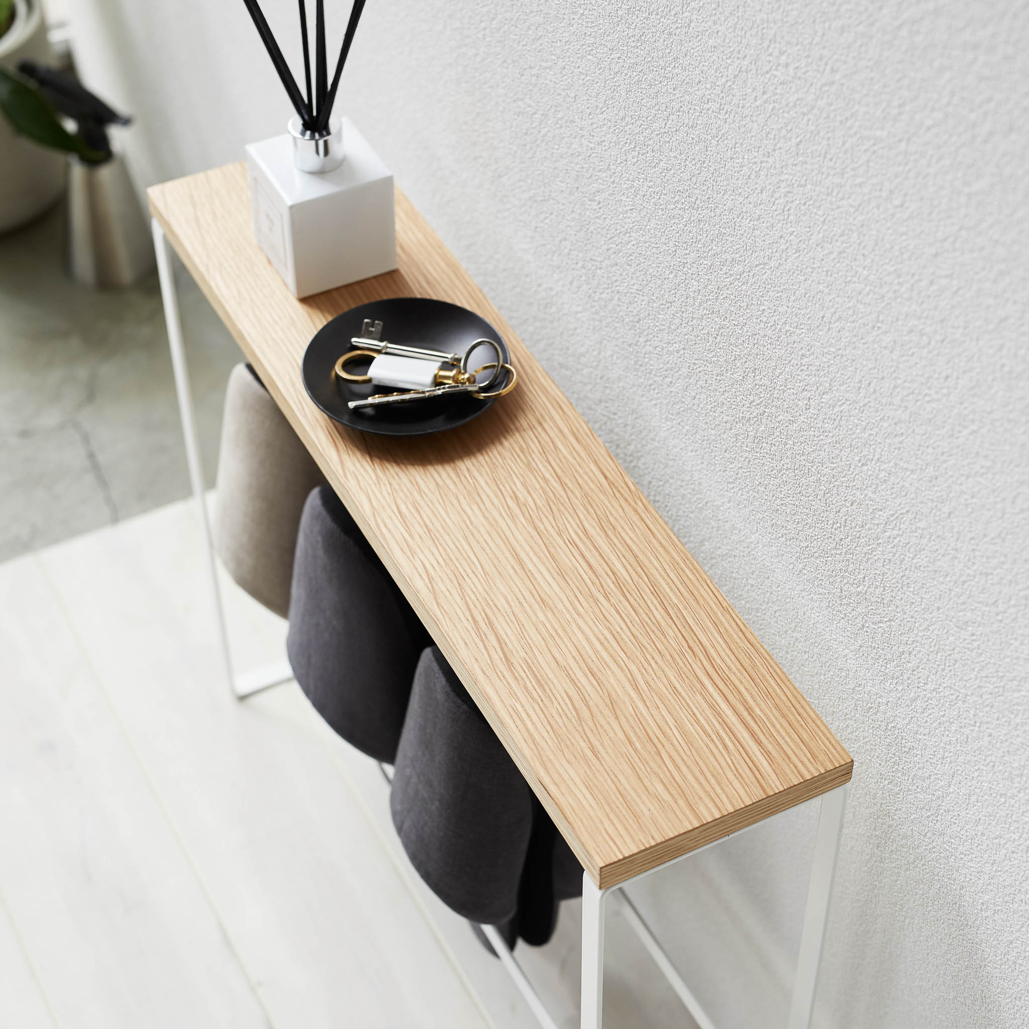 Wood-Top Slipper Rack