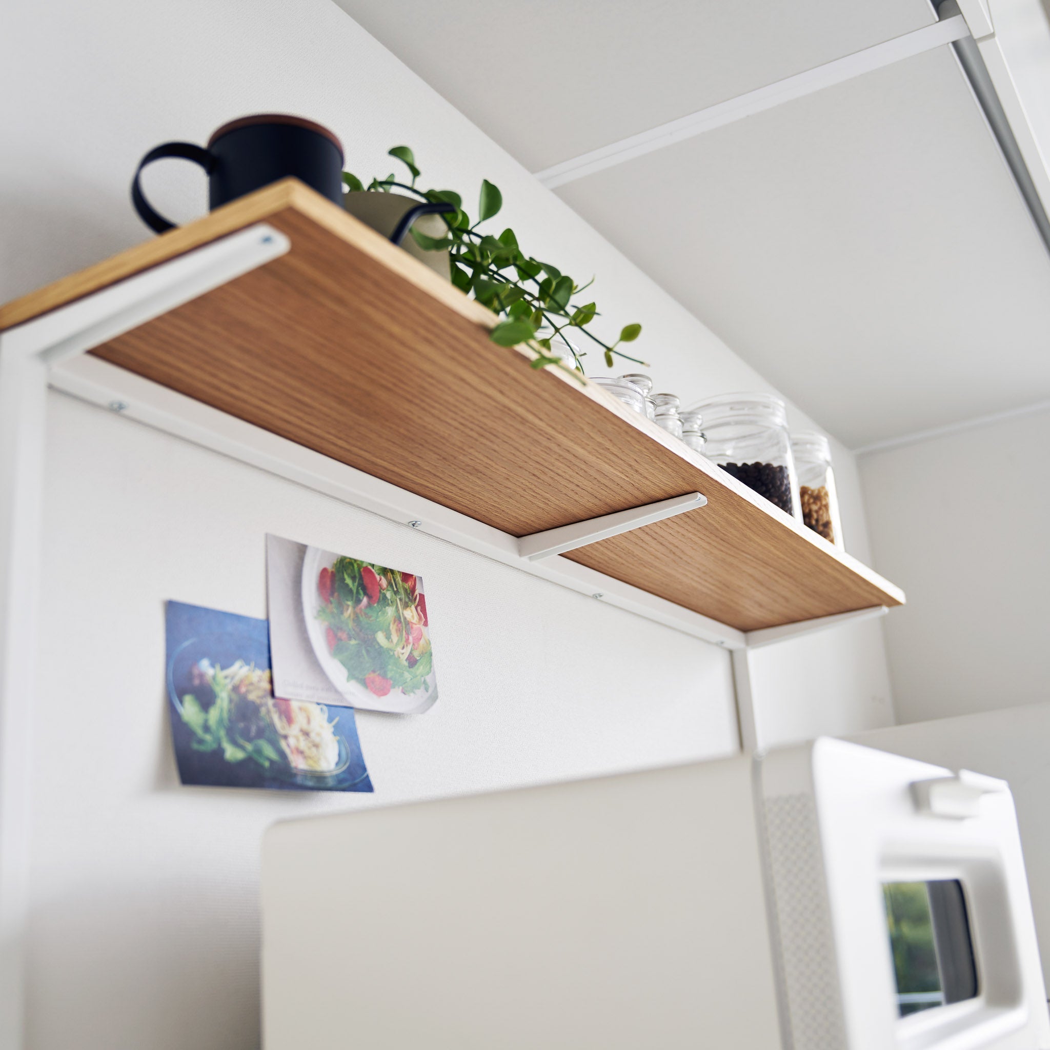 Wood-Top Kitchen Shelf