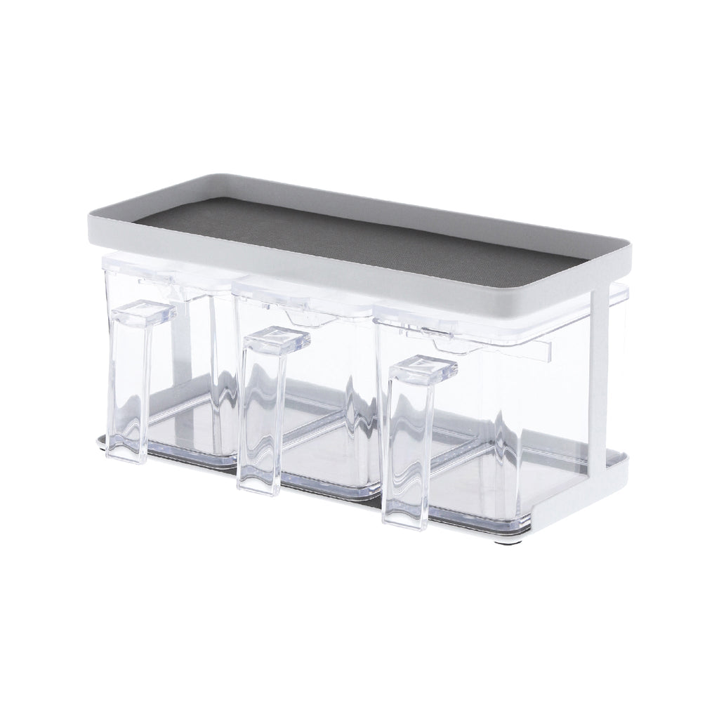 Seasoning Boxes (Set of 3) & Rack