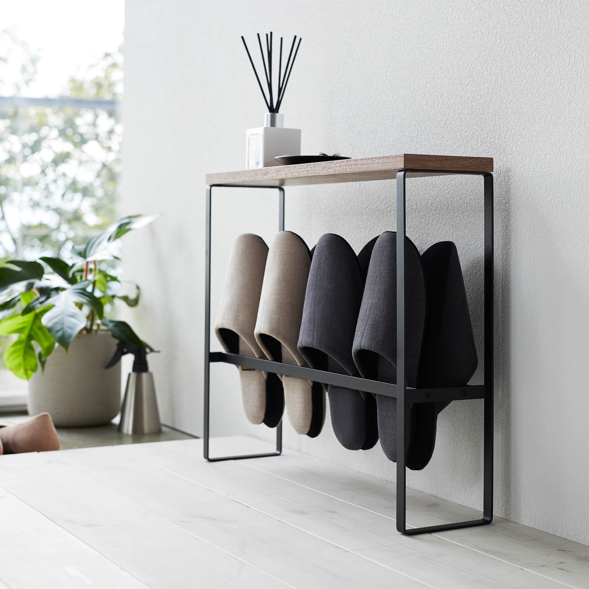Wood-Top Slipper Rack