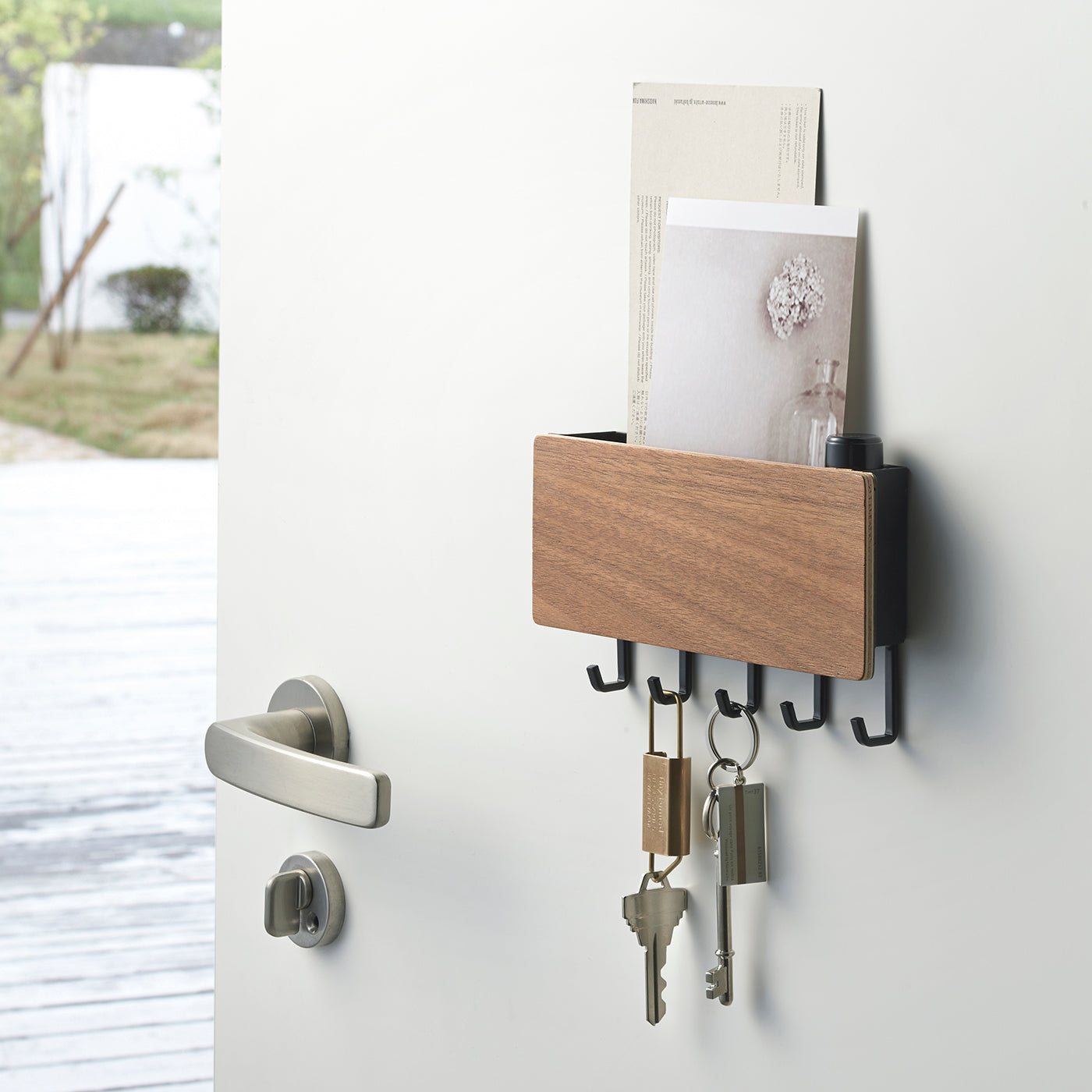 Magnetic Key Hooks with Tray