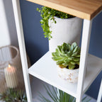 2-Tiered Wood-Top Shelf